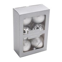 Christbaumschmuck 6 Packung Bruchsicher Kugeln 60Mm - Silber