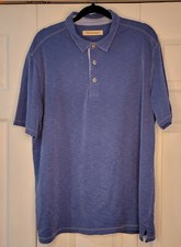 Men's XL Tommy Bahama Shirt Polo Short Sleeve Blue