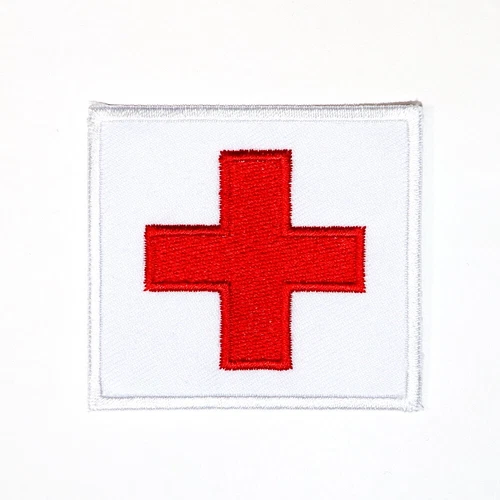 Red Cross Symbol patch Medic Doctor Military Emblem for DIY Iron on Clothes Bag