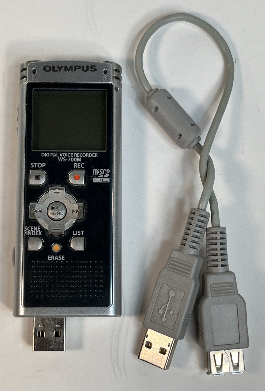 Olympus WS700M Digital Voice Audio Recorder W/ USB Tested Working