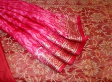 BVH WEARABLE PURE SILK Vintage Sari 5yds 21SEP3106 X10 E769 Rani Rust ABCKB