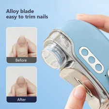 Electric Nail Clipper LED Light Thick Nails Trimmer Automatic Safety Electric