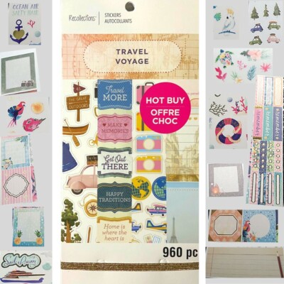 NEW Sticker Book TRAVEL 960stickers Recollections Planner Scrapbook Craft Voyage