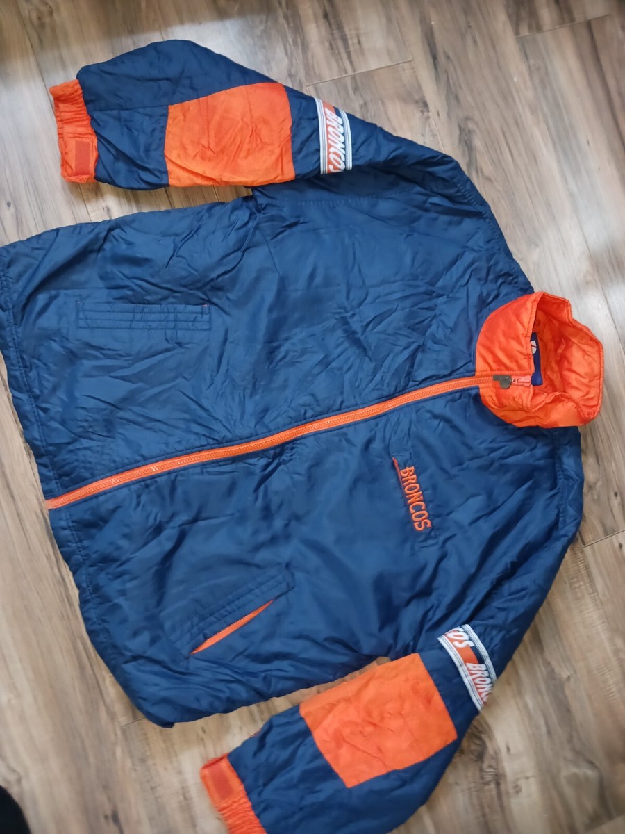Vintage PRO PLAYER Denver Broncos Coat Jacket XXL 2XL NFL Zip Up