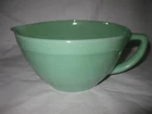 Vintage Fire-King Jadeite Green Glass Mixing Batter Bowl w/ Spout & Handle