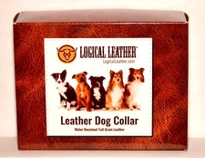 Logical Leather Padded Dog Collar - Heavy Duty Leather Collar – Size: XL - New