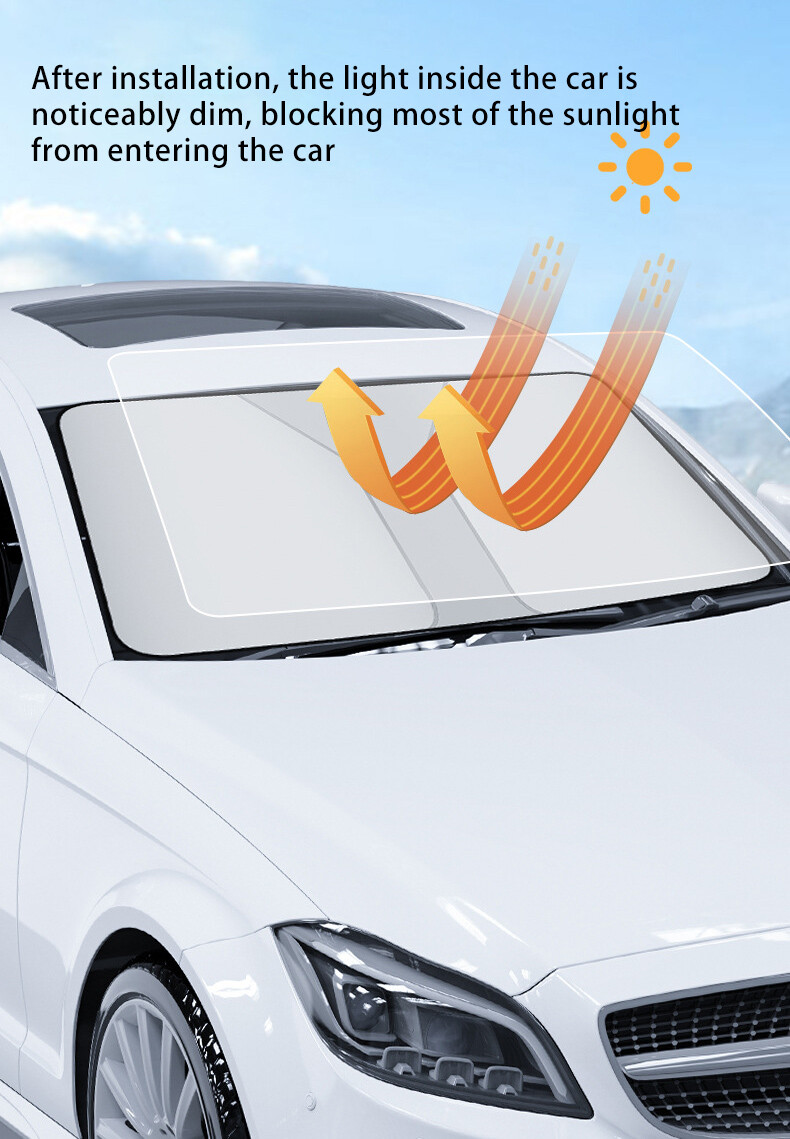 UV-Blocking Car Sun Shade for Windshield & Rear Window Protection