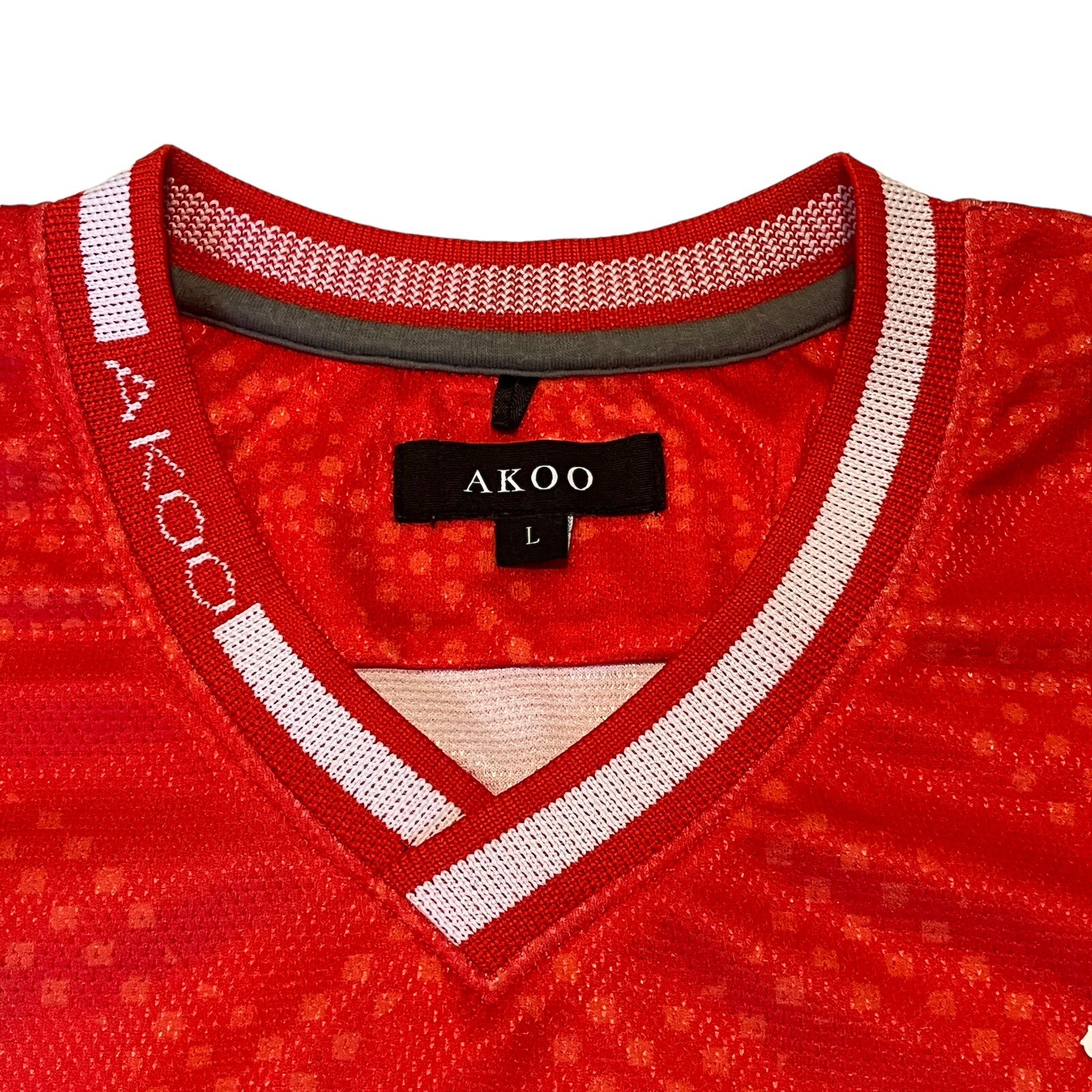 Akoo Kings Jersey Barbados Men’s Size L Red 80 No Riv… Gem