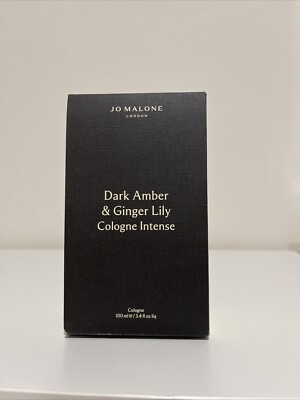 New Jo Malone Dark Amber & Ginger Lily Cologne Intense 3.4oz