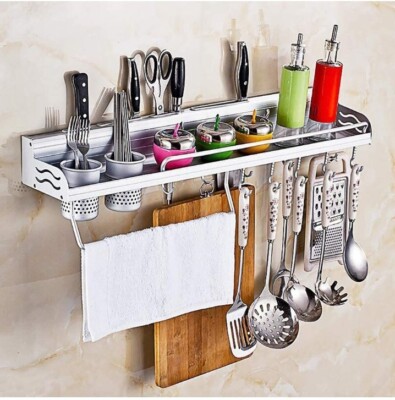 Spice towel cutlery cups pots knives stationery tools Rack Wall-mounted multiuse