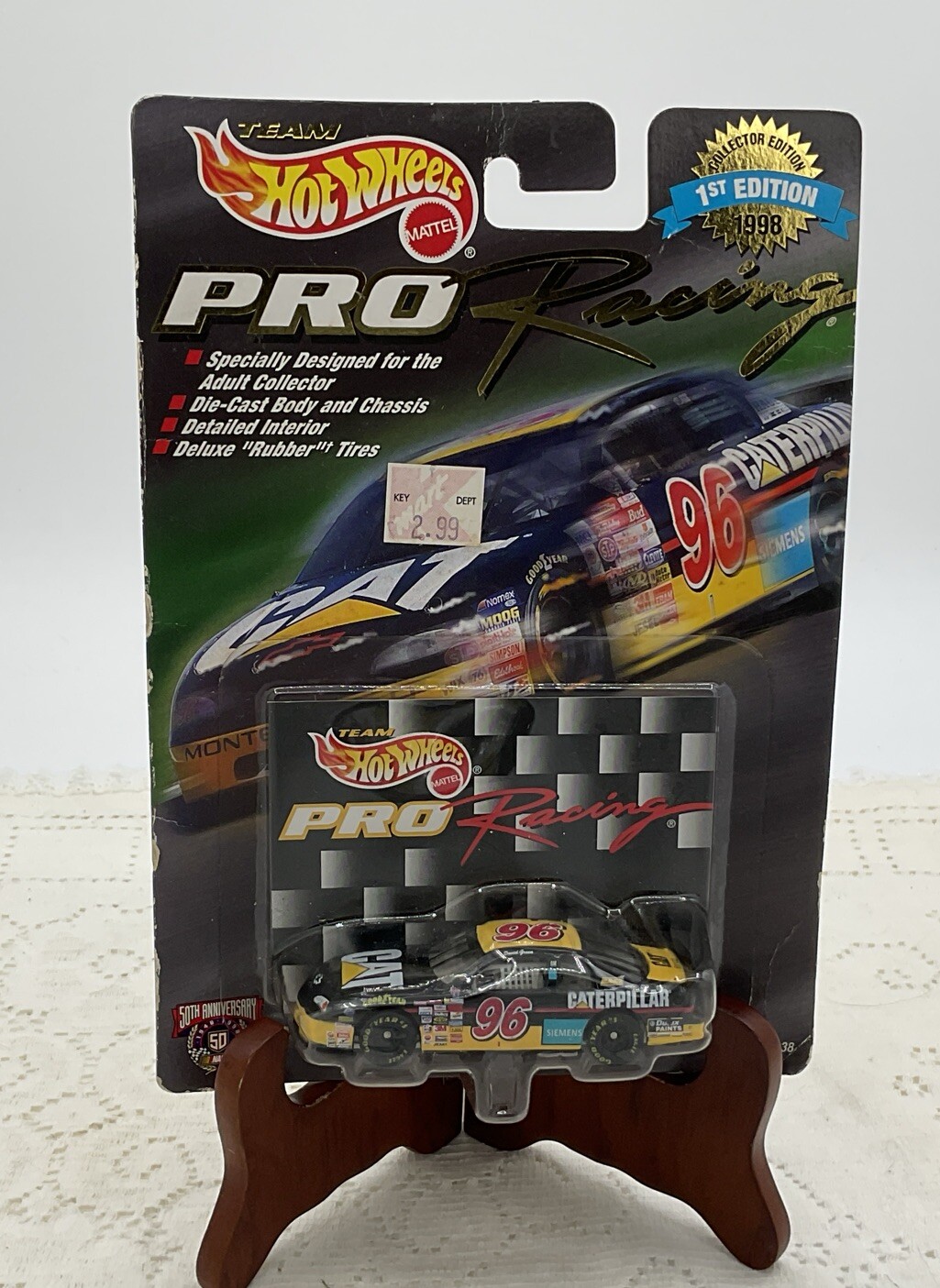 Vintage Hot Wheels David Green #96 Chevrolet Monte Carlo Caterpillar New