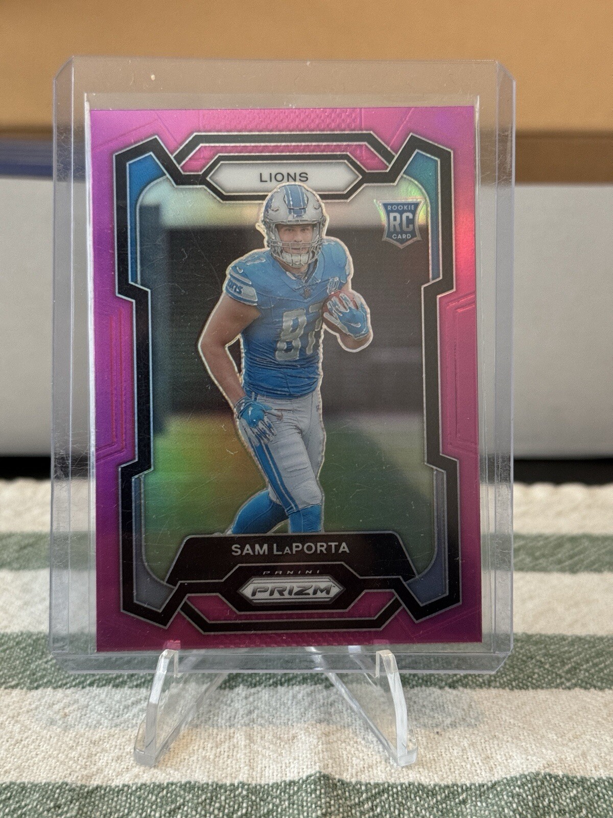 2023 Panini Prizm - Sam Laporta Rookie Pink Prizm #332 (RC)