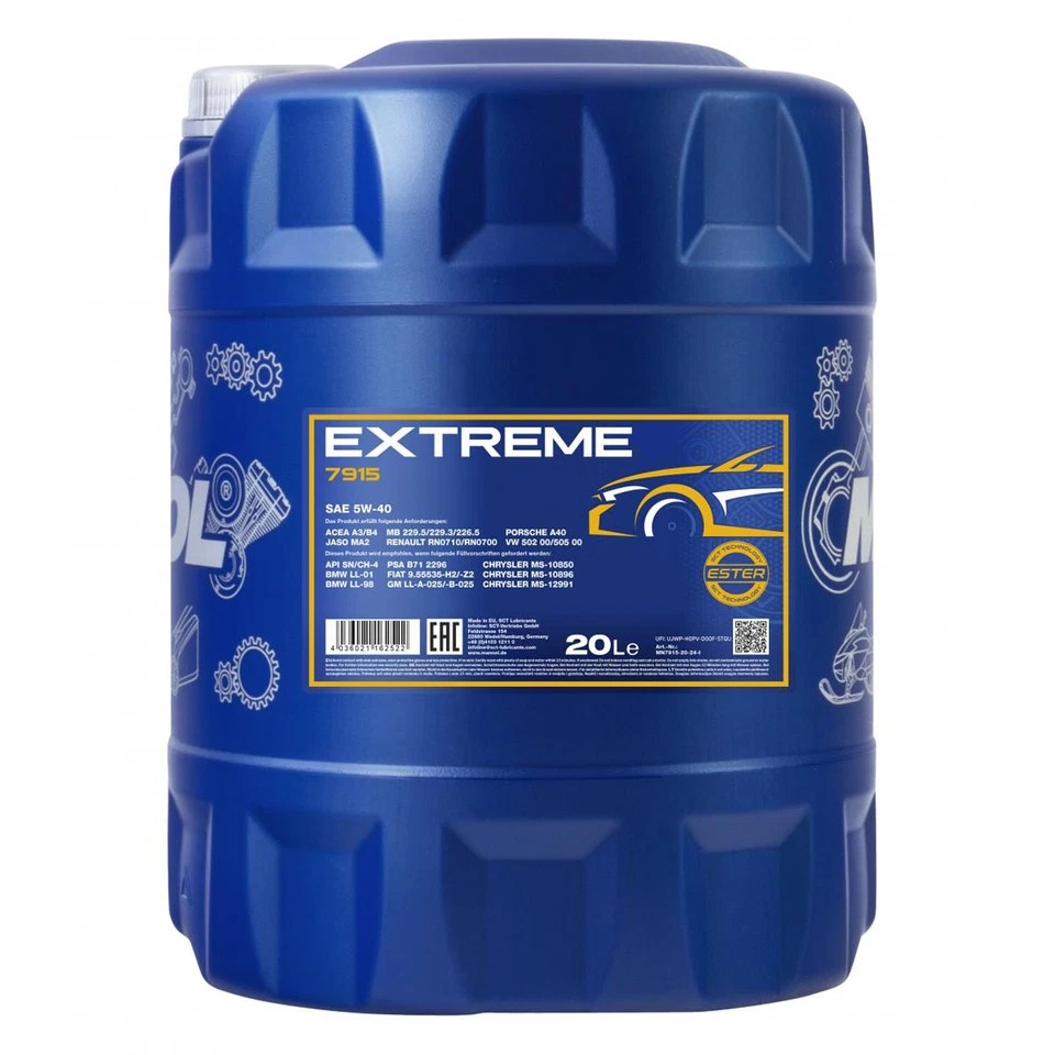20L Mannol Motoröl Extreme 5W-40 Motorenöl VW 502.00 505.00 MB 229.5 ACEA A3/B4 - Bild 3 von 4