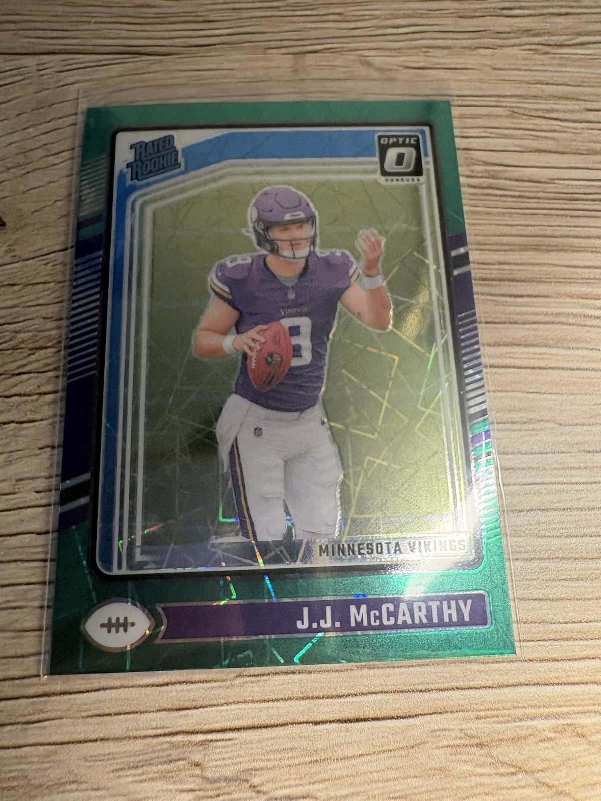 2024 Donruss Optic JJ McCarthy Green Velocity Rated Rookie #235 Vikings