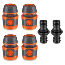 Convenient Hose Extension Adapter Set 4 Quick Connector Fittings and 2 Couplers