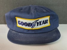 Vintage Goodyear Trucker Patch Hat Blue Swingster Made in USA