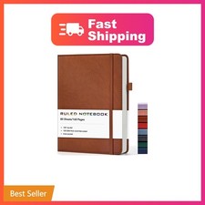 Lined Journal Notebook, A5 Hardcover Leather Journals for Writing, 160 Number...