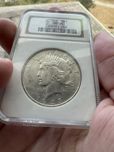 1923 $1 Peace Silver Dollar NGC MS64