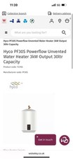 Hyco PowerFlow Smart 30L Multipoint Unvented Water Heater (3kW) - PF30S