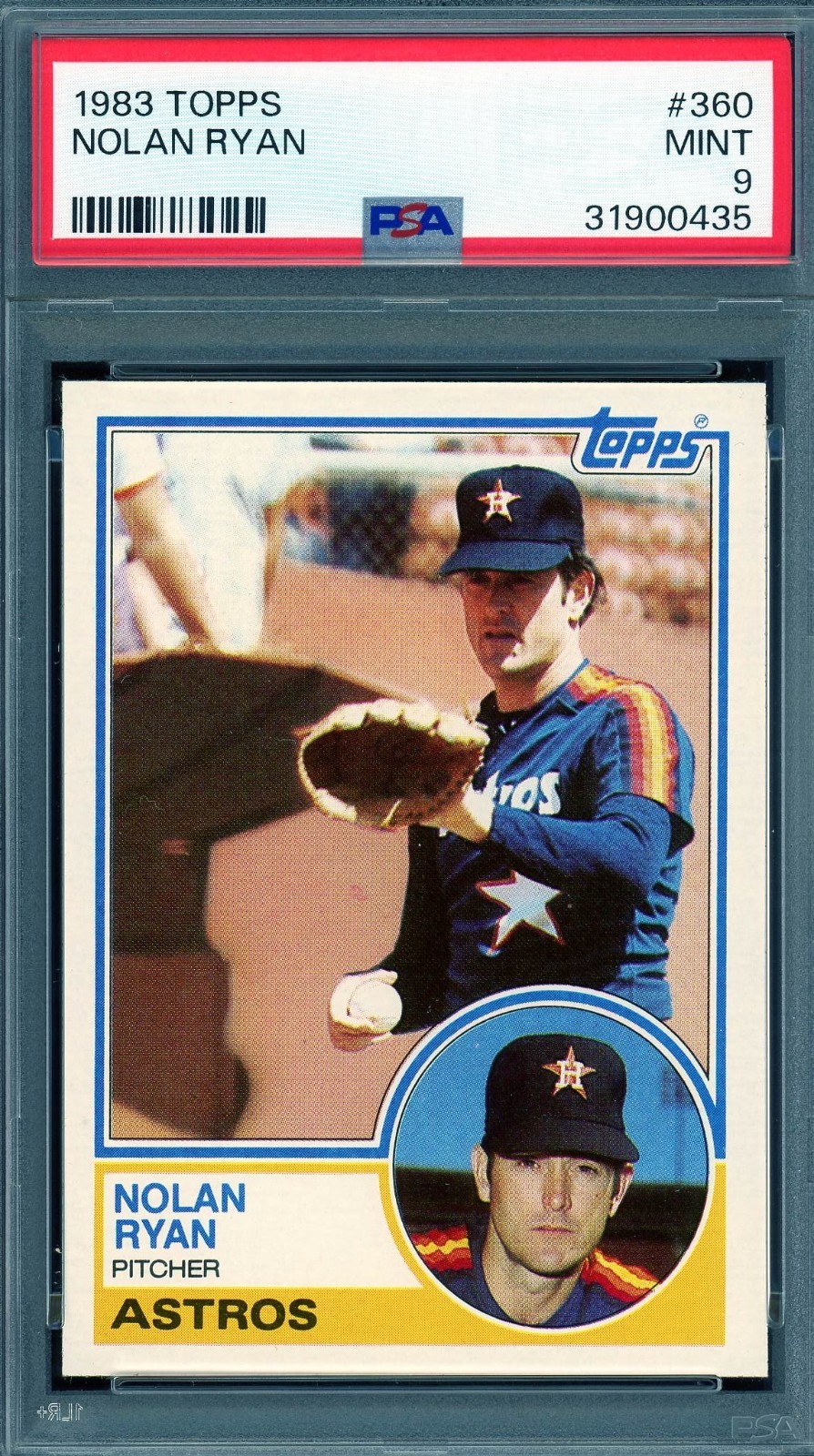 1983 Topps # 360 Nolan Ryan HOF PSA 9 Mint Astros (0435)