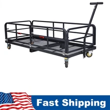 Foldable Hitch Mount Cargo Carrier w/Wheels Handle 750Lbs Heavy Duty Hitch Racks