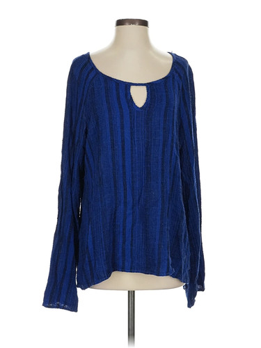Cloth & Stone Women Blue Long Sleeve Blouse S