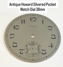 Antique Howard Silvered Pocket Watch Dial 38mm