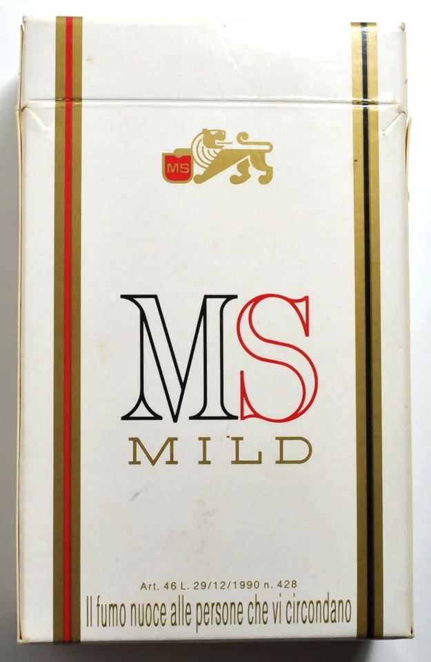 Pacchetto VUOTO da Collezione Sigarette MS MILD (RARO NO BAR CODE) - Immagine 2 di 3