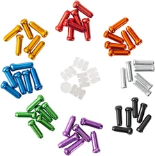 Bike Cable End Caps and Crimps, 48PCS, O-Ring Rubber Donuts for Brake Cables (6P