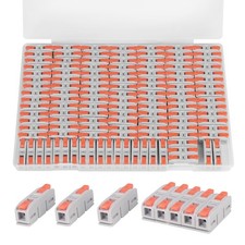 120pcs Mini Quick Connectors Pushin 1 In 1 Out Electrical Wire Butt Splice Inlin