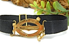 Very Rare antique Kestenmade Ladies wrist clamp for pocket watch w/ ribbon band