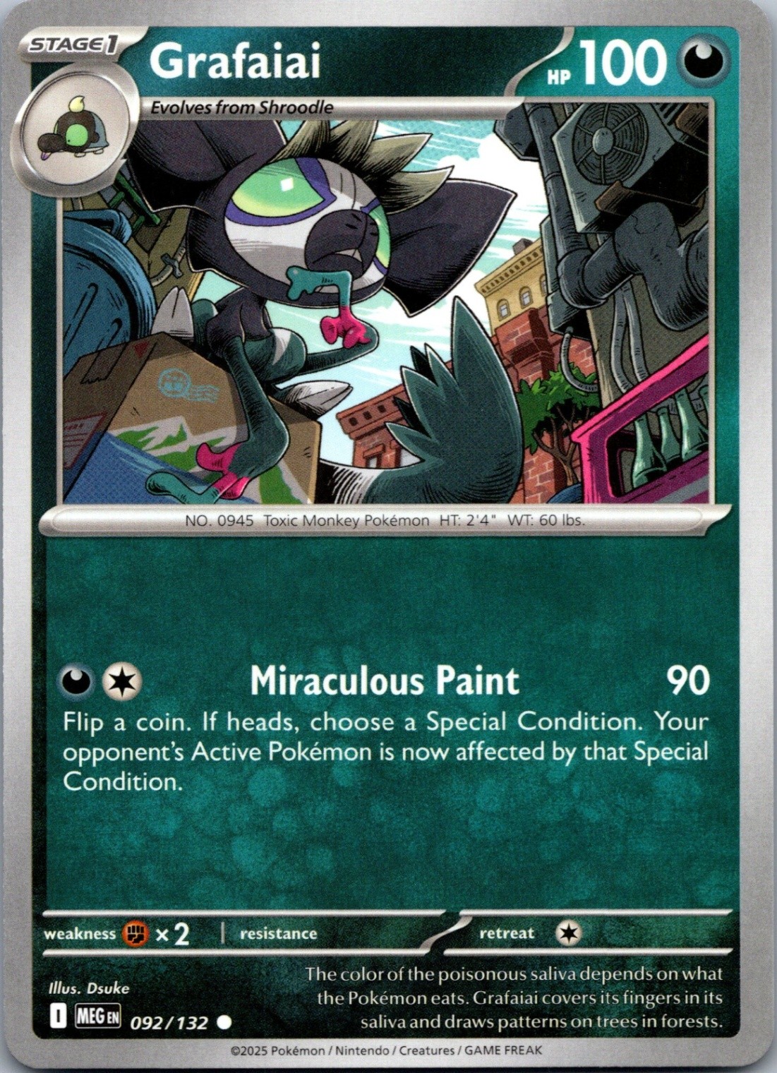 Grafaiai Normal ME01: Mega Evolution 092/132 NM