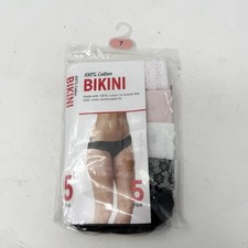 Kmart PINK Bikini Underwear Womens Size 7 Cotton 5 Pack NOS Pair