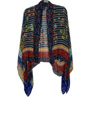 Anthropologie Women's One Size Cardigan Multicolor Floral Kimono Bohemian Hippie