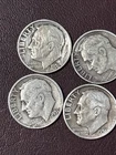1951 silver roosevelt Dimes Lot Of 4 Coins
