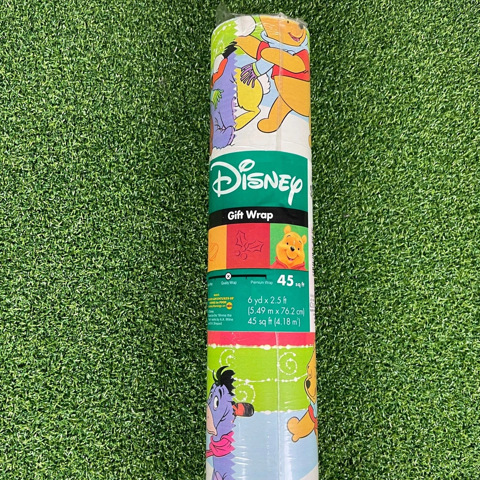 Papel de envolver regalo de Navidad Winnie the Pooh Tigger and Eeyore vintage de los años 2000  Foto 2 de 4