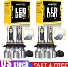 AUXITO 9005+9006 LED Headlight Kit Fog light Bulbs High Low Beam 6500K White 4X