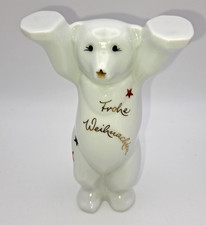 KPM Berlin Buddy Bär Frohe Weihnachten Porzellan stehend 13cm