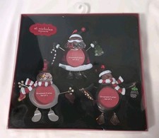 SET Of 3 CHRISTMAS ORNAMENT PHOTO FRAMES NEW IN BOX