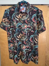 NUEVO SIN ETIQUETAS Camisa Retro Rifle Pork-Chop Express Abotonada "Gran Problema en la Pequeña China"