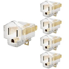 2 Prong to 3 Prong Adapter, Ground Lifter Plug and Outlet Converter Turns Any...