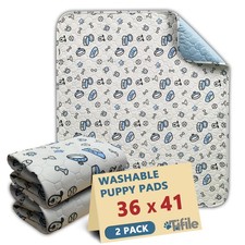 2-Pack Washable Reusable Dog Pee Pads, Absorbent Whelping Puppy Pads, 36x41"