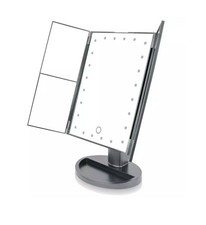 Rio!  24 LED Tri-Fold Makeup Mirror, Dimmable Lights, 3X/2X Magnification.