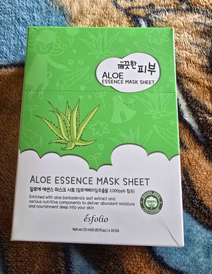 esfolio Pure Skin Aloe Moisturizing Essence Mask Sheet 0.85 fl oz 10 Pack