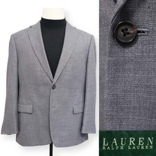LAUREN RALPH LAUREN mens solid gray sport coat suit jacket blazer 42 S