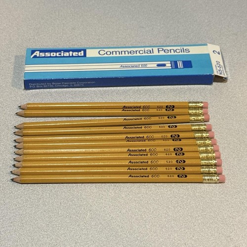 Vintage Pencils Associated (11) 600 N5-620 medium soft pencils original Box #2