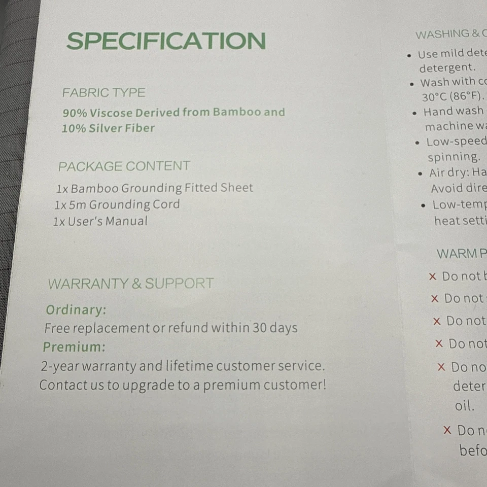 Fitted Grounding Sheets, 20% Silver + Organic Bamboo, Silky Soft MADE IN USA - Image 3 of 4