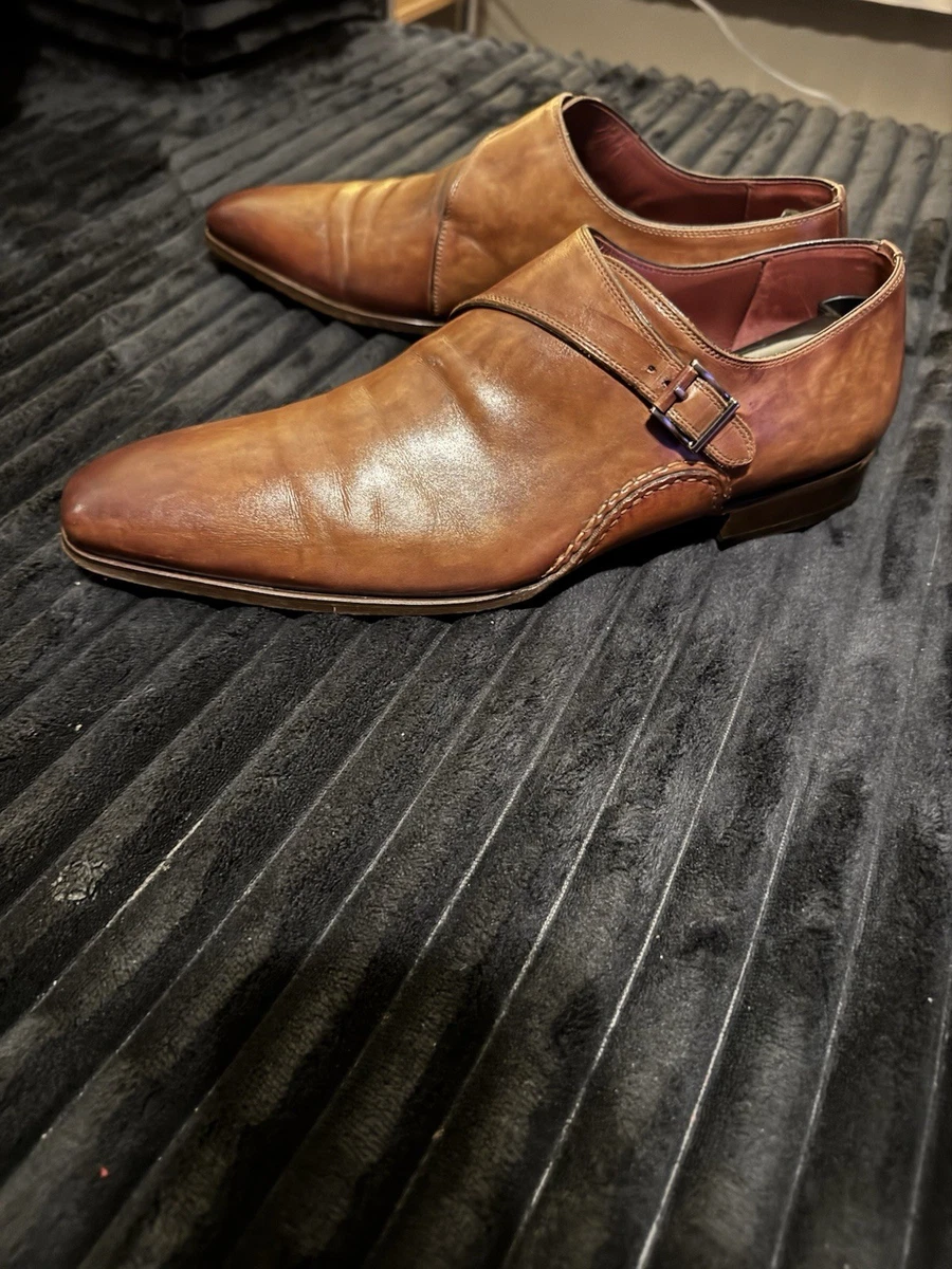 Magnanni Double Monk Strap Men\'s Size 9 M Brown Dress Shoes 12754 Men main image 4