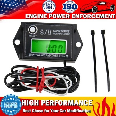 Waterproof Tachometer Tiny Tach/Hour Meter for 2 Stroke & 4 Stroke Small Engine