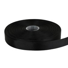 100 Yards 1" Black Grosgrain Ribbon Solid Ribbon Roll for Gifts